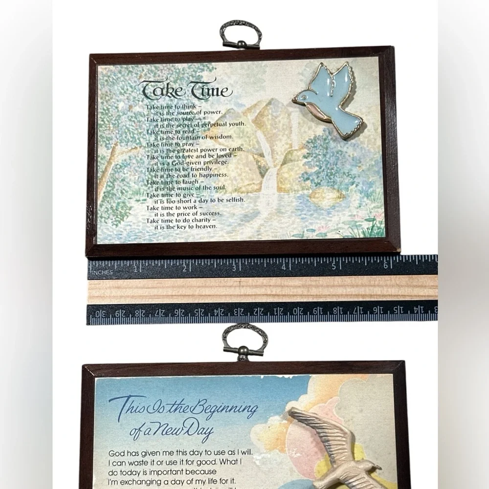Vintage Inspirational‎ Wall Plaques with Bird Designs